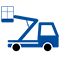 Plataformas sobre camión icono